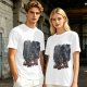 Olive T-Shirt With Dark Fantasy Villain And Hero Group Print