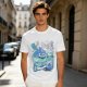 Olive green t-shirt with a slime jam graphic design