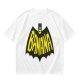 Olive green t-shirt with banana bat logo graphic