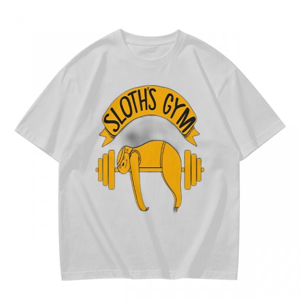 Sloth's Gym T-Shirt with Funny Lifting Sloth Graphic