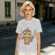 Olive T-Shirt With Cute Ice Cream Cone Holding Knife Print