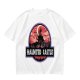 Olive T-Shirt with Haunted Castle Silhouette Graphic Design