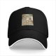 Black baseball cap with vintage illustrated cats design