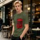 Olive green t-shirt with Benny's Burgers Hawkins Indiana graphic