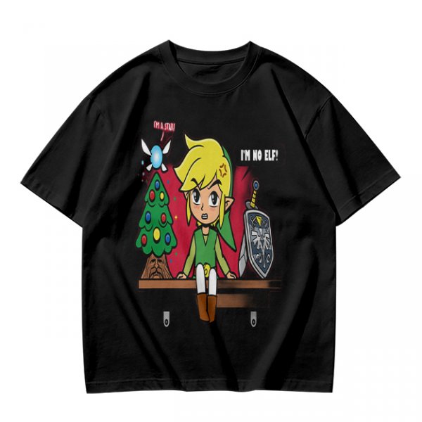 Zelda Christmas I'm No Elf Funny Graphic T-Shirt Design