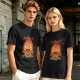 Olive t-shirt with Calcifer Fire Demon graphic print