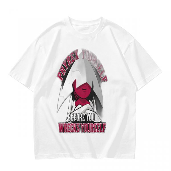 Phyrexian Figure T-Shirt With 'Phyrex Yourself Before You Wreck Yourself' Print