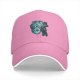 Black Baseball Cap With Blue Mythical Beast Graphic Print