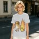 Olive T-Shirt With Cute Roasted Marshmallow And Fire Graphic