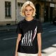 Olive T-Shirt With Evolutionary Human Silhouette Print