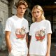 Olive T-Shirt With Cute Cat Ramen Bowl Graphic Print