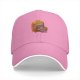 Black baseball cap with a cozy frog sitting in an armchair graphic