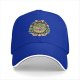 Black baseball cap with vegetable soup themed graphic print
