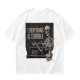 Olive t-shirt with skeleton teacher and 'Everything Is Terrible' print