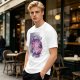 Olive t-shirt with axolotl 'I need to relaxolotl' graphic
