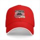 Black baseball cap with tomato power-up snack graphic