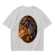 Olive T-Shirt With Dragon And Warrior Fantasy Art Print