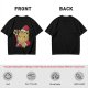 Olive Green T-Shirt With Waving Christmas Cat Graphic