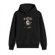 Black hoodie with Thundera University graphic print