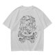 Olive T-shirt with Detailed Skull and Crossbones Graphic