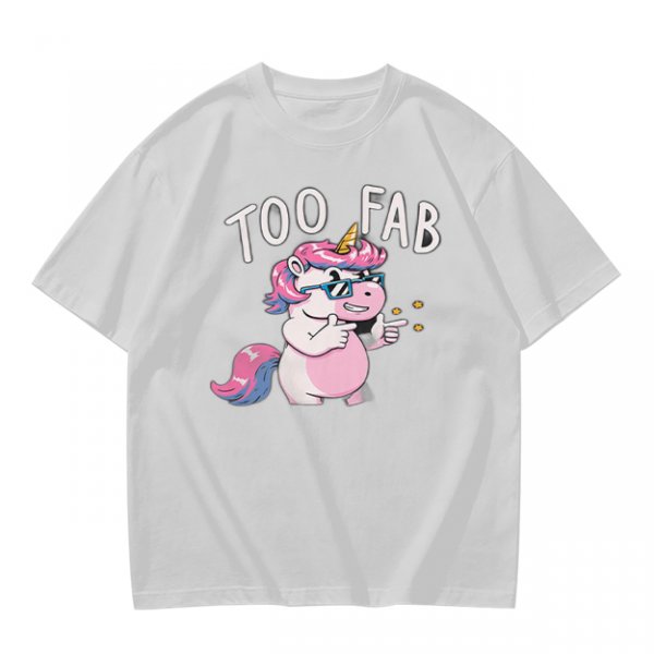 Olive T-Shirt with Too Fab Cool Unicorn Graphic Print