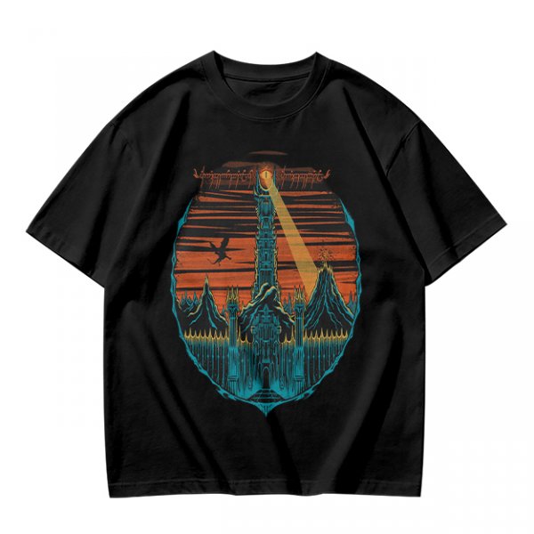 Lord of the Rings Dark Tower Graphic Olive T-Shirt