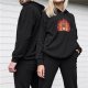 Black hoodie with angry otter in flames graphic that says I Cause