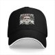 Black Baseball Cap With Rock Santa Festive Christmas Print