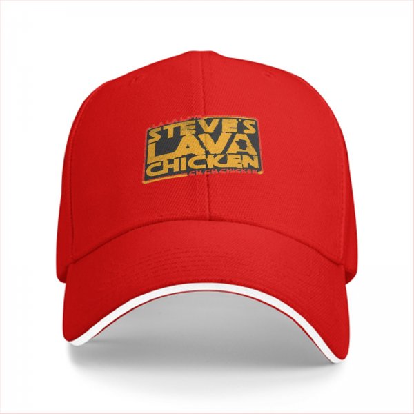 Steve's Lava Chicken Graphic Black Baseball Cap