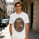 Olive t-shirt with bear captain fishing pun graphic