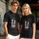Olive t-shirt with cat kitchen graphic and 'Return to bed human' text