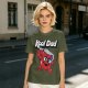 Olive green graphic t-shirt with Kool Dad and Kool-Aid mascot print