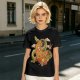 Olive T-Shirt With Japanese Ramen Dragon Artwork