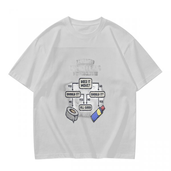 Funny duct tape and WD-40 flowchart graphic olive t-shirt