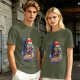 Olive T-Shirt with Retro Predator 'Welcome to the Jungle' Print