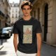 Olive T-Shirt With Retro Mountain And Ramen Noodle Landscape Print