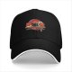 Black baseball cap with cute sushi cat graphic print