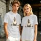 Olive T-Shirt With Surprised Peeking Chicken Graphic And Me? Text