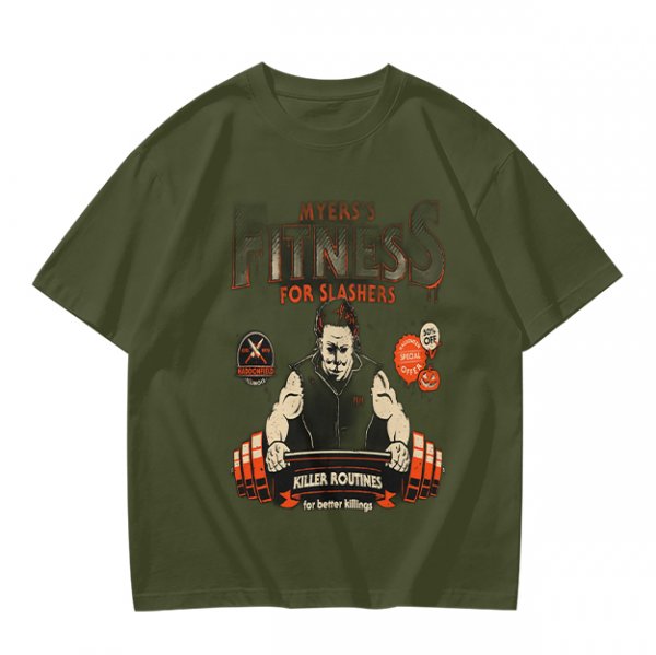 Myers Fitness For Slashers Horror Themed Graphic T-Shirt