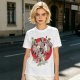 Olive T-shirt with Ghostbusters parody female character graphic print