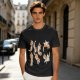 Olive T-Shirt With Playful Orange Kitten Illustrations
