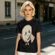 Olive T-Shirt With Cute Angry Ghost Holding Axe Graphic