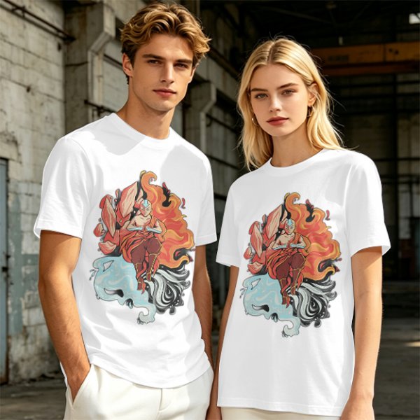 Avatar Aang Element Bending Graphic T-Shirt