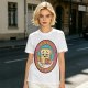 Olive T-Shirt with Sad Toast Holding Coffee and Phone Mental Bake Down Print