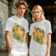Olive T-Shirt With Cappy Nuggets Cartoon Print