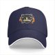 Black Baseball Cap With Cute Maneki-neko Cat Eating Ramen Design