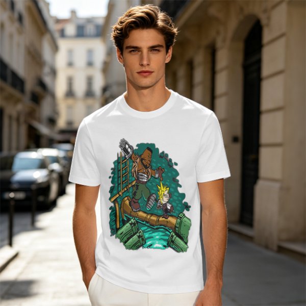 Final Fantasy VII Barret and Cloud Graphic Tee