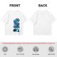 Olive Green T-Shirt with Blue Abstract Graphic Print