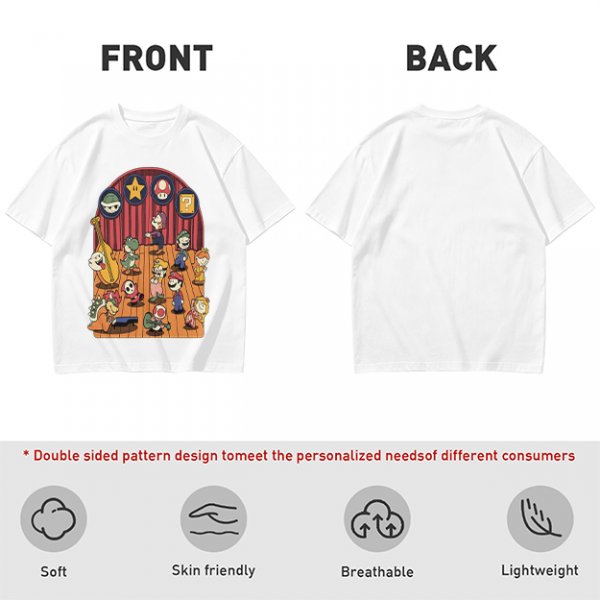 Nintendo Mario Characters Band Stage Graphic T-Shirt