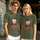 Olive T-Shirt With Cute Sushi Heart Graphic That Says I Love Sushi